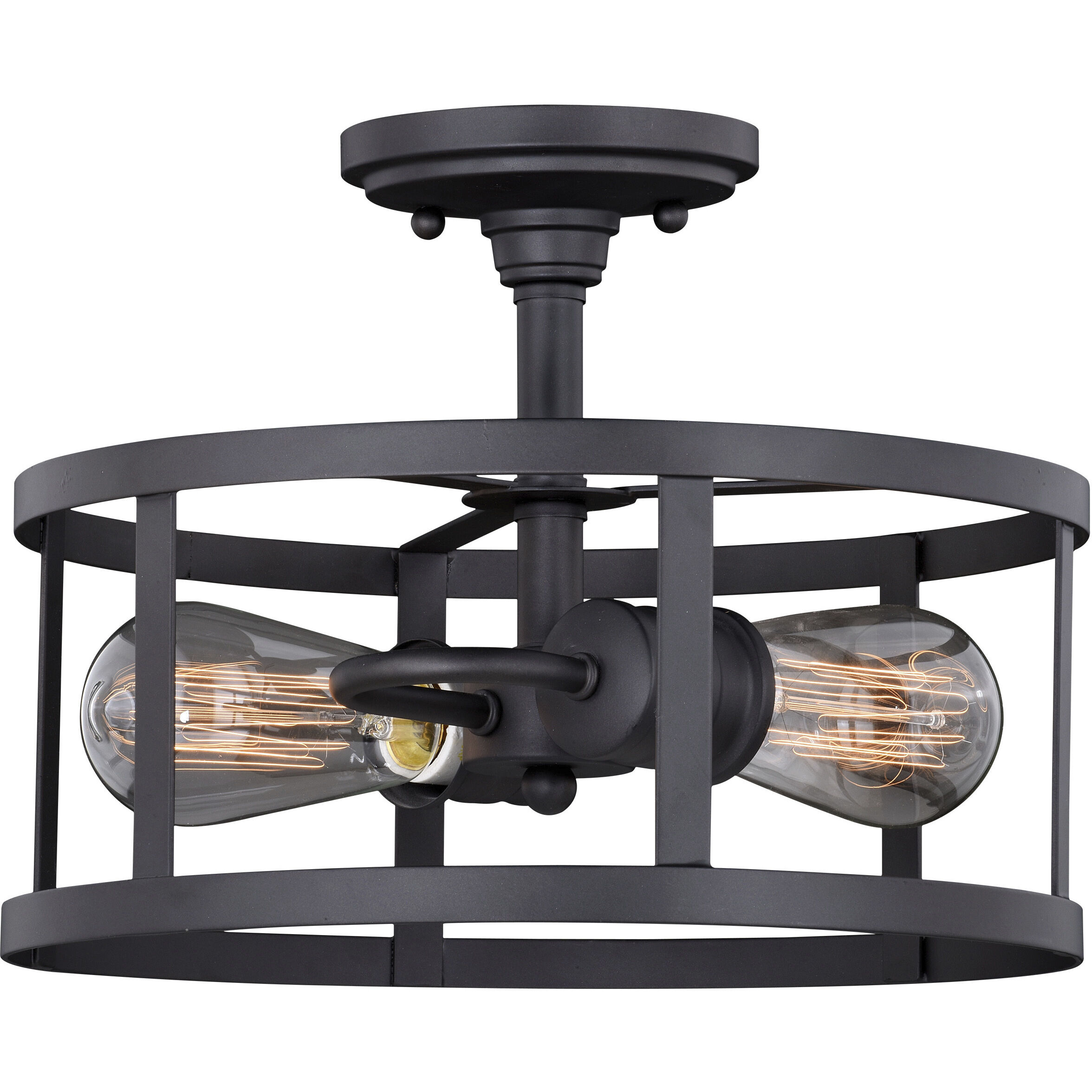 Akron LED 12 inch Oil Rubbed Bronze Semi-Flush Mount Ceiling Light