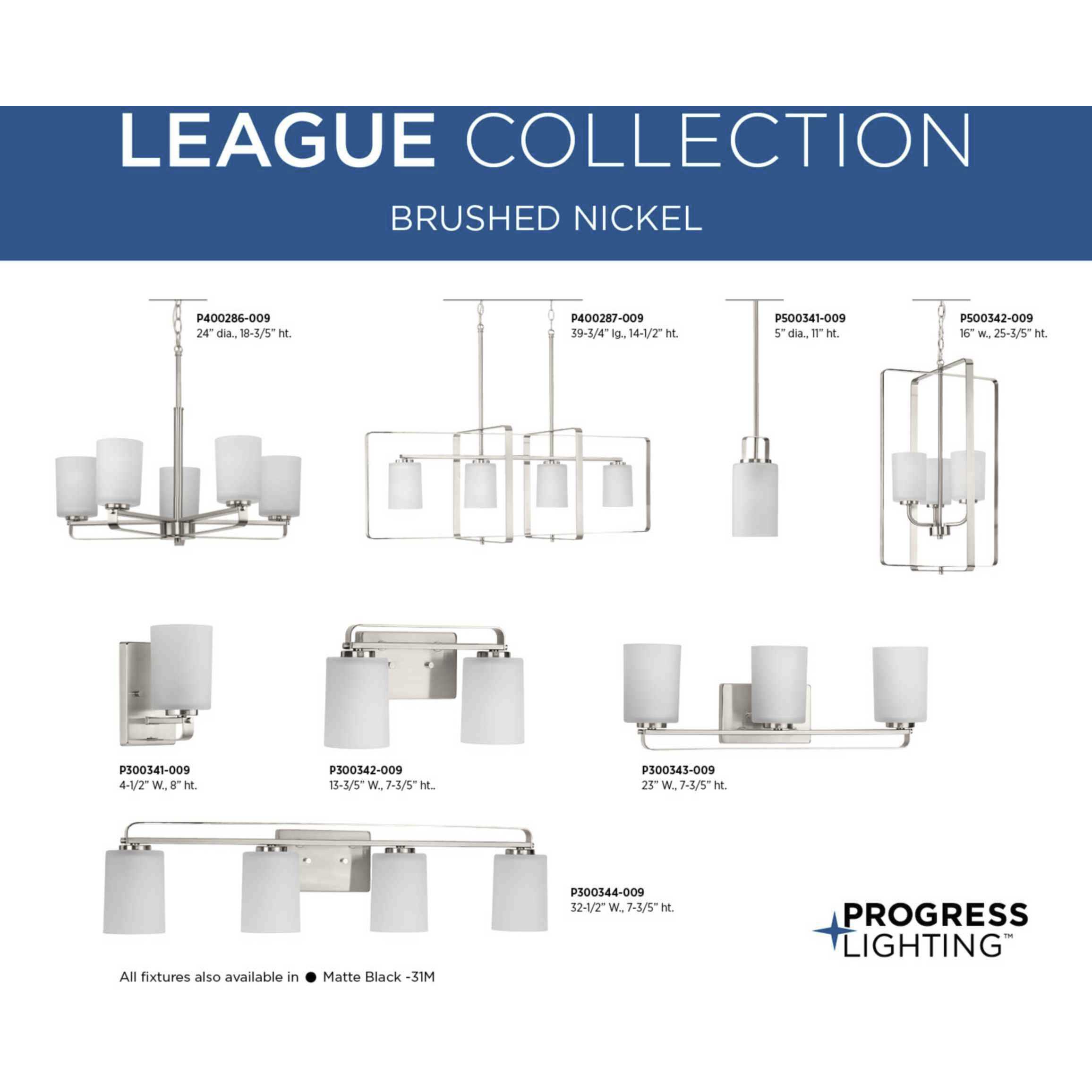 League 5 Light 24 inch Brushed Nickel Chandelier Ceiling Light