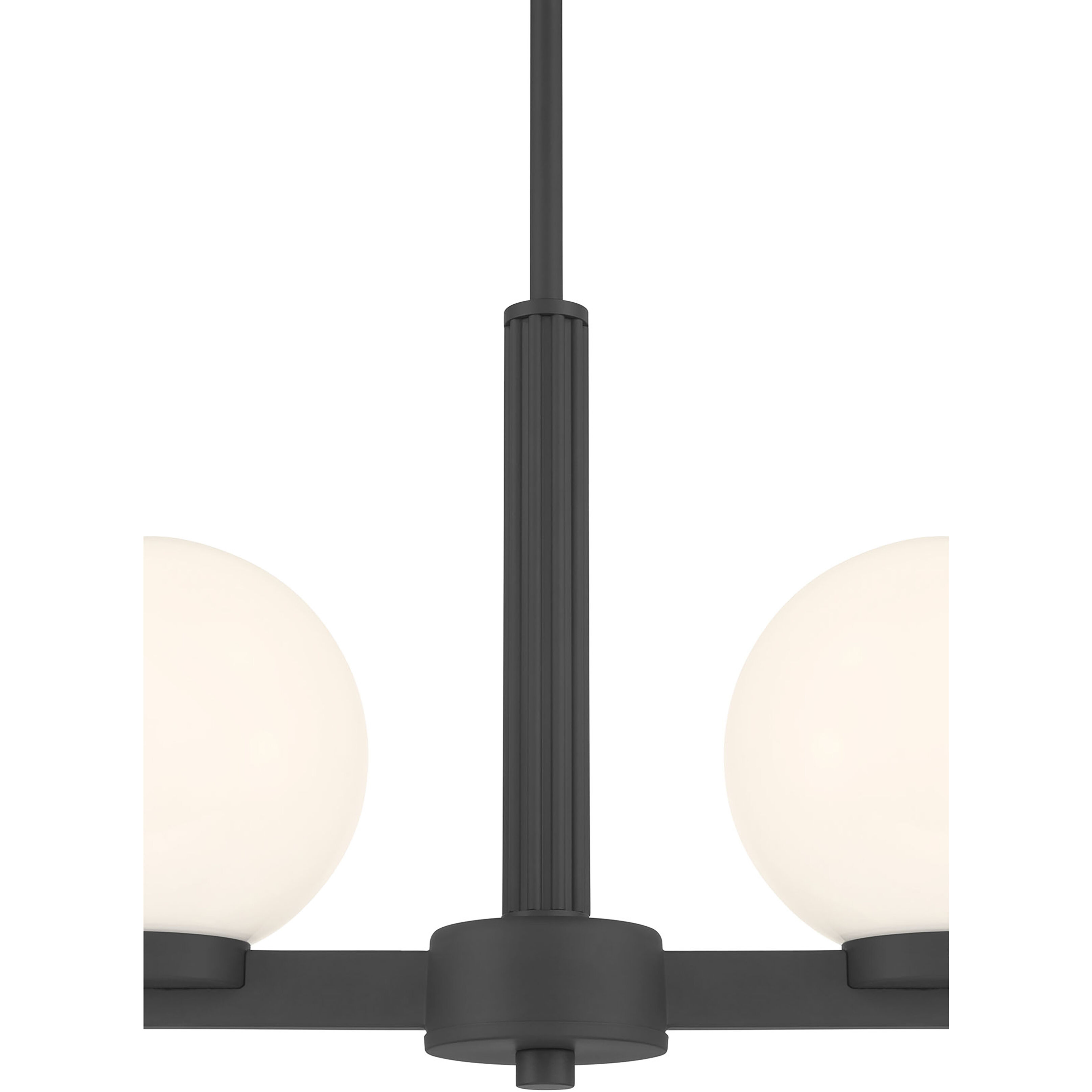 Ardeva 4 Light 36 inch Matte Black Linear Chandelier Ceiling Light