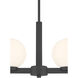 Ardeva 4 Light 36 inch Matte Black Linear Chandelier Ceiling Light