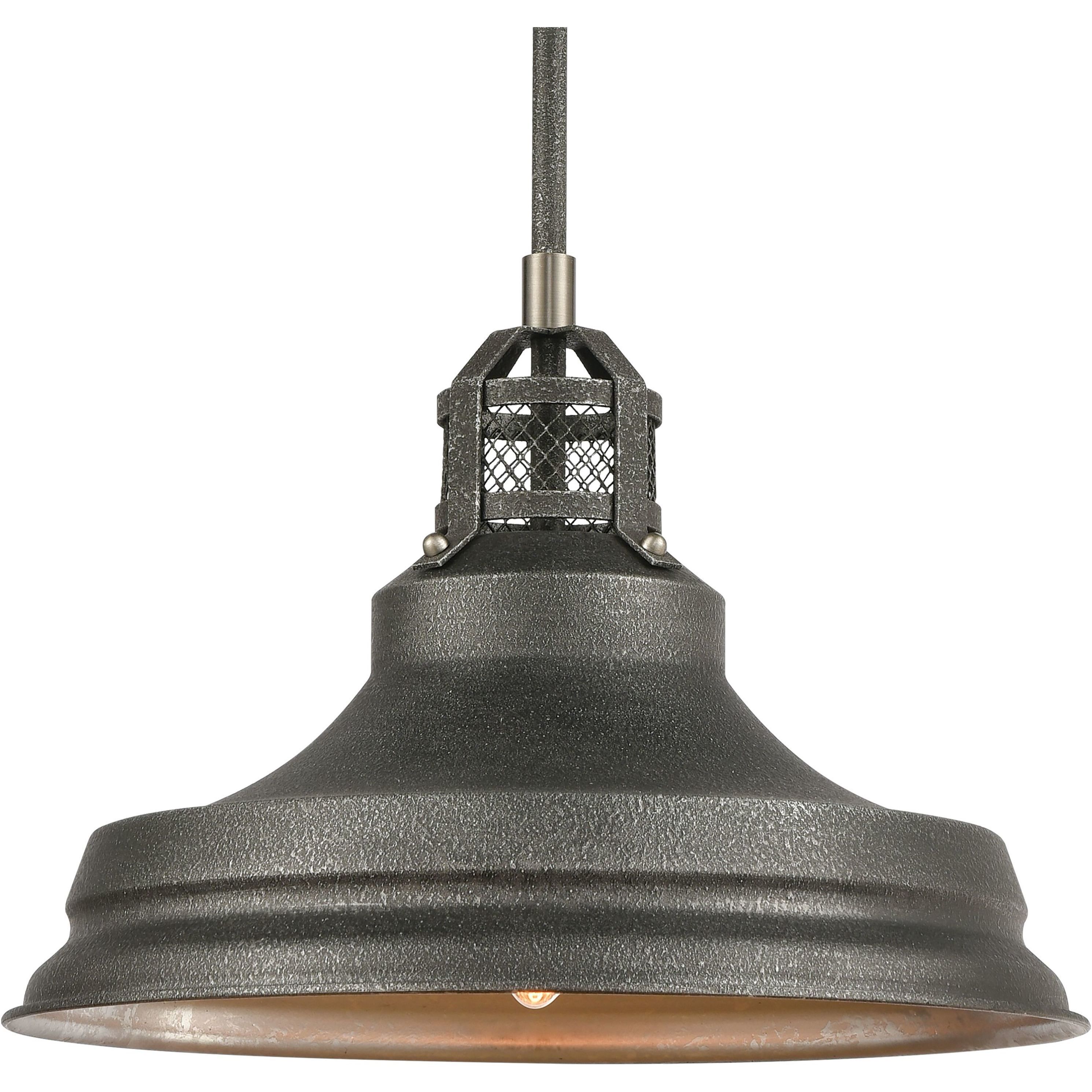 Carbondale 1 Light 15 inch Slate Mist Pendant Ceiling Light
