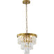 Canada 3 Light 11.8 inch Chrome Chandelier Ceiling Light