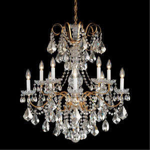 New Orleans 10 Light 28 inch Black Pearl Chandelier Ceiling Light in Heritage