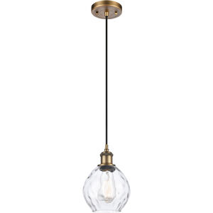 Ballston Small Waverly 1 Light 6 inch Brushed Brass Mini Pendant Ceiling Light, Ballston