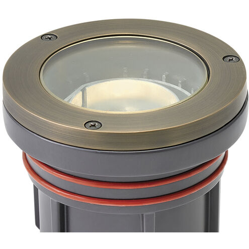 Hardy Island Flat Top 12v 12.00 watt Matte Bronze Landscape Well Light, Variable Output