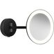 Mascali LED 11.26 inch Matte Black Bathroom Magnifying Mirror Wall Light
