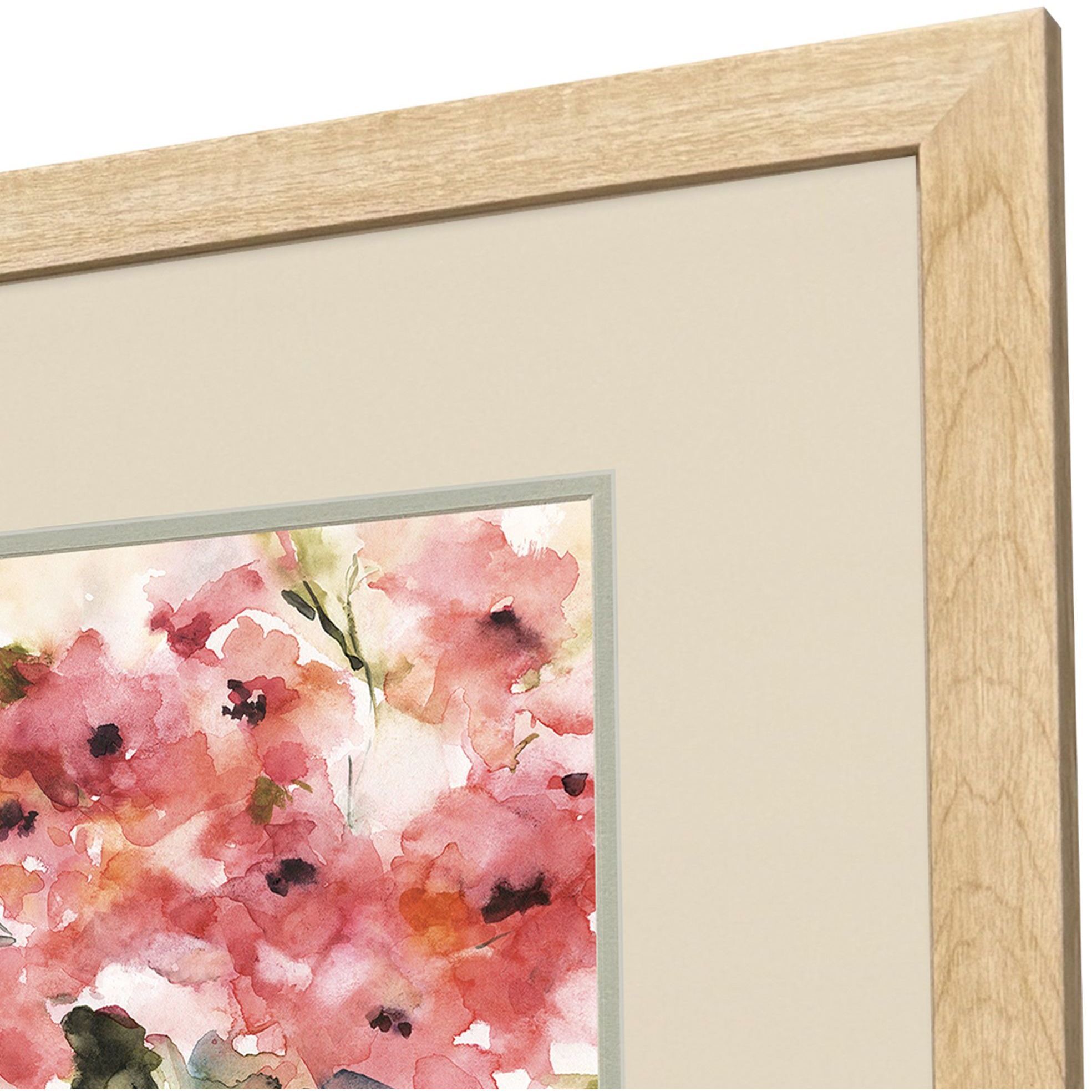 Casual Bouquet Red and Green and Rust Framed Art, Propac
