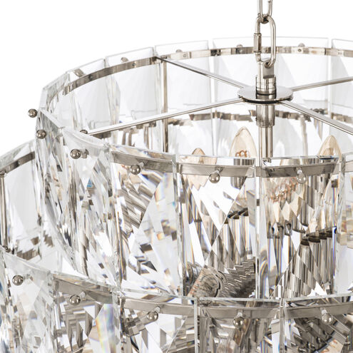 Amazone 26 Light 31.5 inch Nickel Chandelier Ceiling Light in Crystal Glass, Large