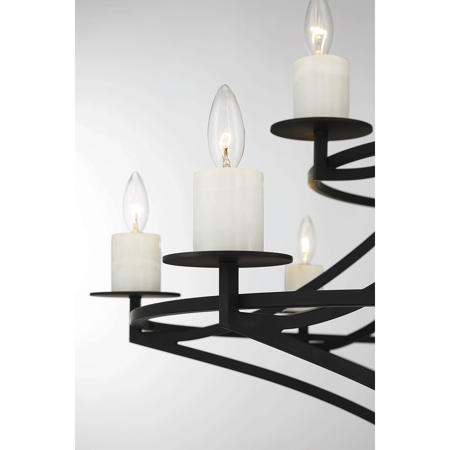 Director 12 Light 50 inch Matte Black Chandelier Ceiling Light