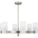 Drew & Jonathan Scott Rhode 6 Light 30 inch Brushed Steel Chandelier Ceiling Light
