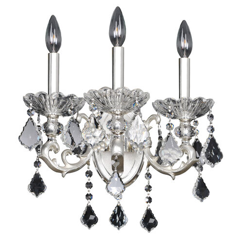 Praetorius 3 Light 15.5 inch Two-Tone Silver Wall Bracket Wall Light