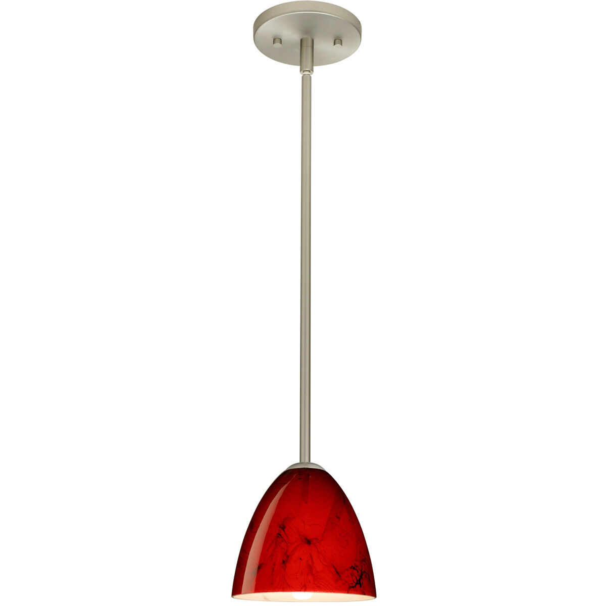 Vila LED Satin Nickel Stem Pendant Ceiling Light