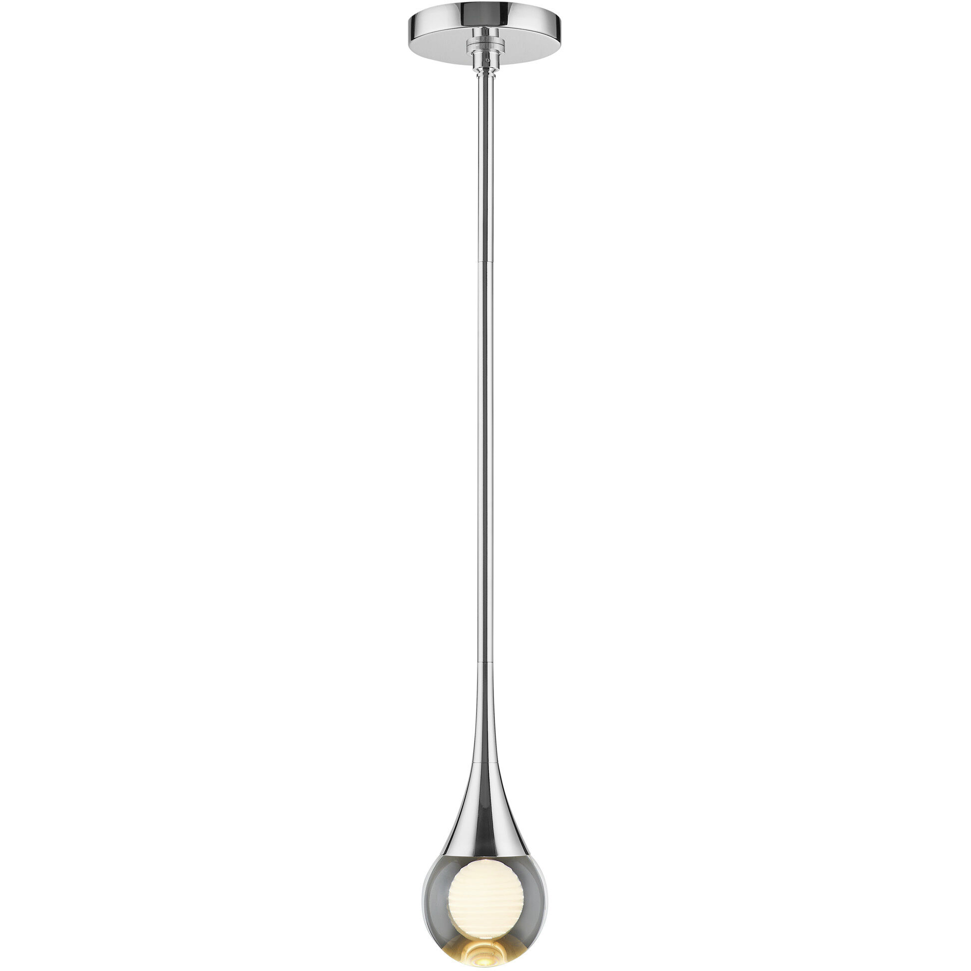 Luna IV 1 Light 4.75 inch Nickel Pendant Ceiling Light