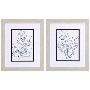 Florals Blue Framed Art