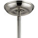 Rutherford 1 Light 9 inch Gloss White with Polished Nickel Mini Pendant Ceiling Light