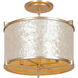 Sommers Bend 4 Light 17 inch Capiz Shell Gold Semi Flush Ceiling Light