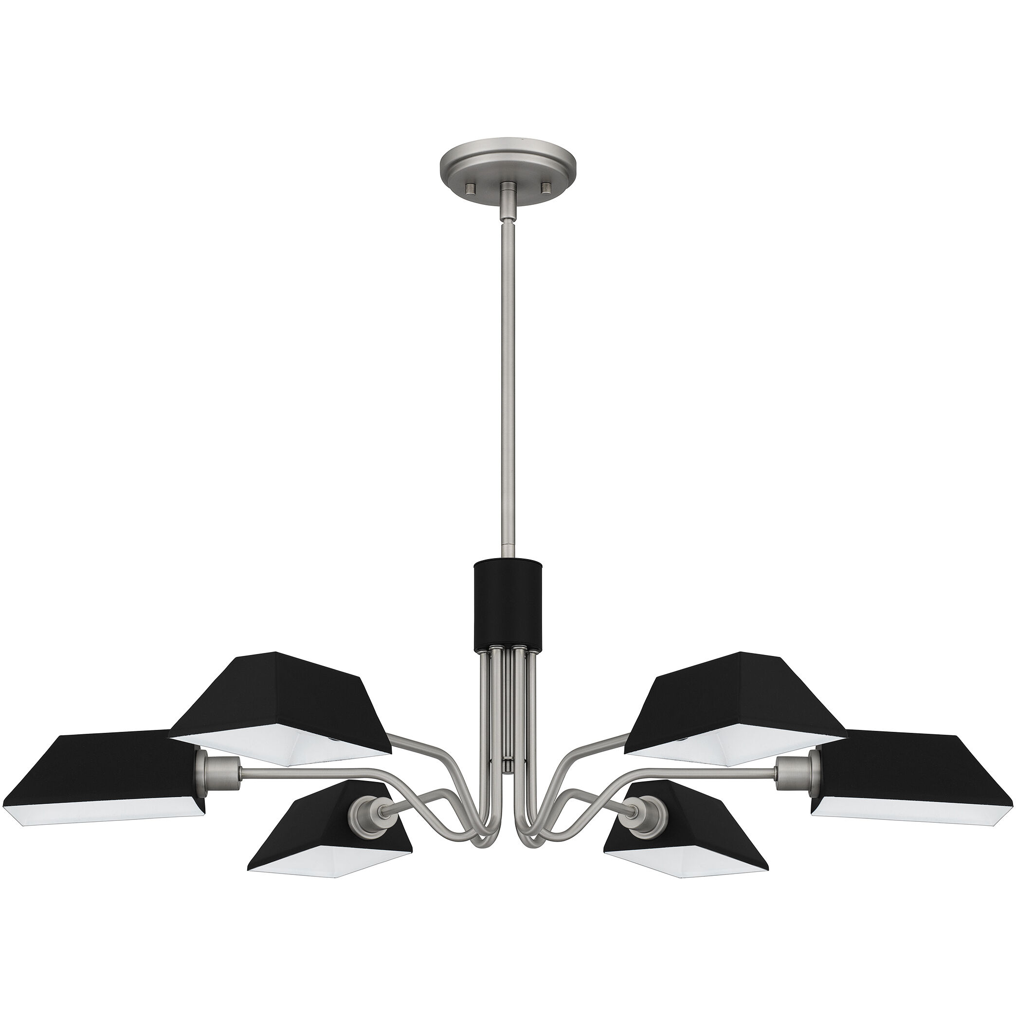 Sienna 6 Light 34.5 inch Antique Nickel Chandelier Ceiling Light