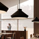 Koma LED 15 inch Satin Black Pendant Ceiling Light