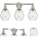 Edison Cindyrella 3 Light 24 inch Brushed Satin Nickel Bath Vanity Light Wall Light in Seedy Glass