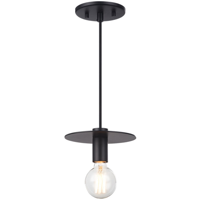 Kasa 1 Light 7.13 inch Black Pendant Ceiling Light