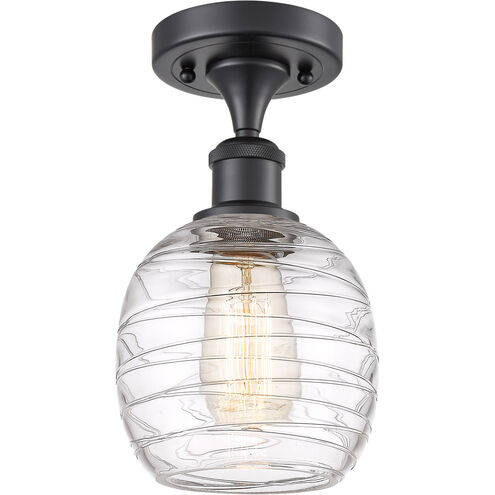 Ballston Belfast 1 Light 6 inch Matte Black Semi-Flush Mount Ceiling Light