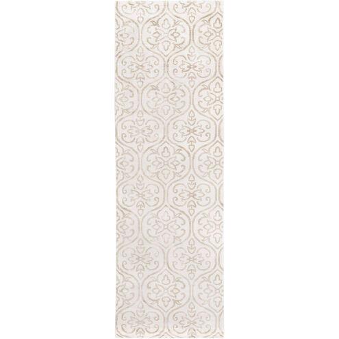 Shibori 96 X 30 inch Neutral and Brown Runner, Viscose