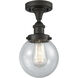 Beacon 1 Light 6.5 inch Oil Rubbed Bronze Semi-Flush Mount Ceiling Light