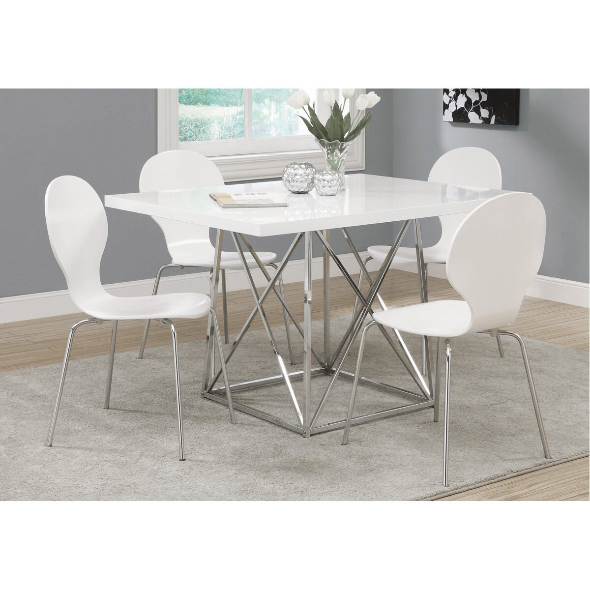 Decovio 15222 W Massena 48 X 36 inch White Dining Table
