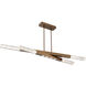 Axis LED 63.4 inch Novel Brass Linear Pendant Ceiling Light in 2700K LED