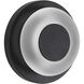 Stephord Black Exterior Wall Sconce in Frosted Glass