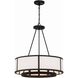 Bryant 6 Light 24 inch Black Forged Chandelier Ceiling Light