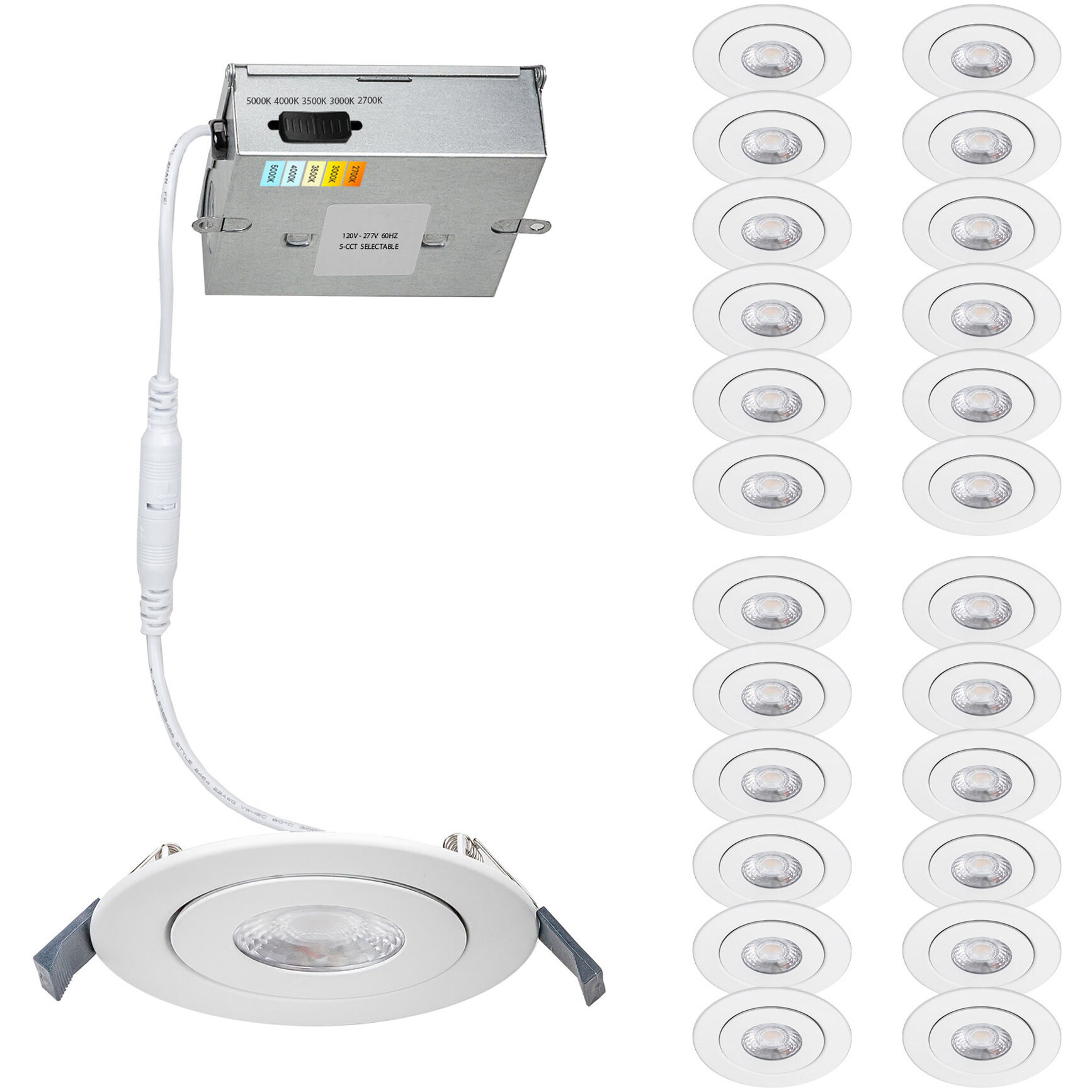 Lotos LED White Complete Kit Recessed Lighting