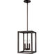 Moffet Street 3 Light 10.5 inch Bronze Foyer Pendant Ceiling Light, Small