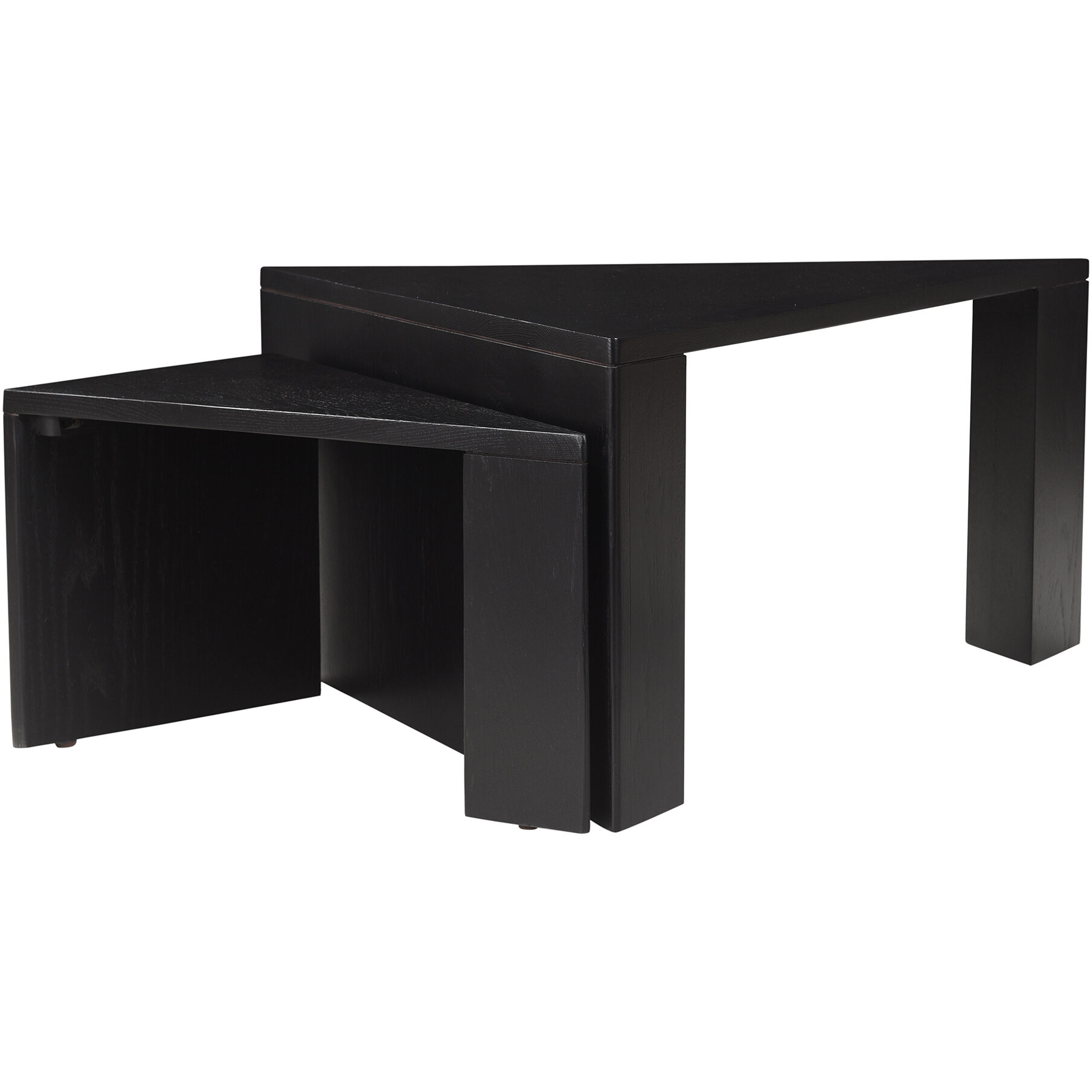 Aton 30 X 30 inch Black Coffee Table, Nesting