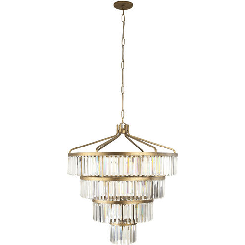 Social Club 19 Light 36 inch Gold Chandelier Ceiling Light
