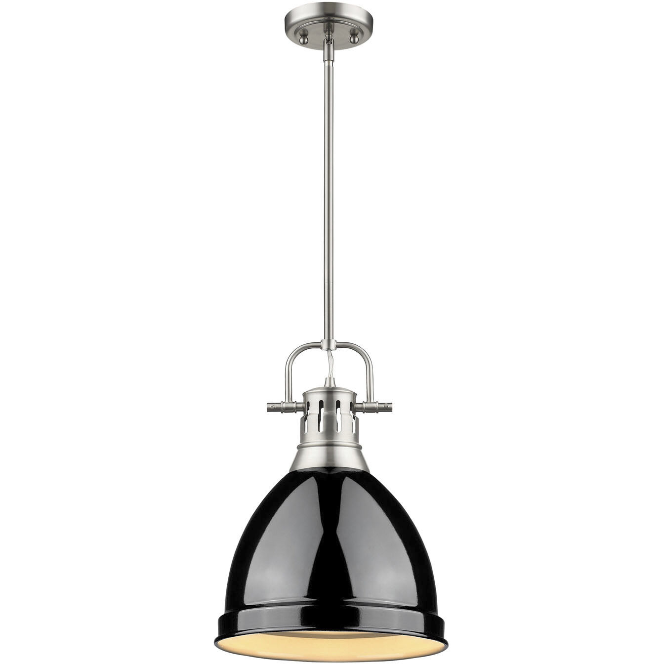 Yep Duncan 1 Light 8.88 inch Pewter Pendant Ceiling Light in Black, Small