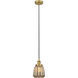 Edison Chatham 1 Light 7 inch Brushed Brass Mini Pendant Ceiling Light