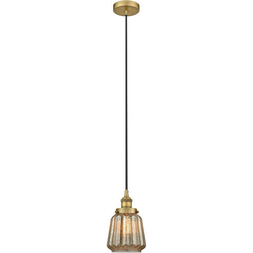 Edison Chatham 1 Light 7 inch Brushed Brass Mini Pendant Ceiling Light