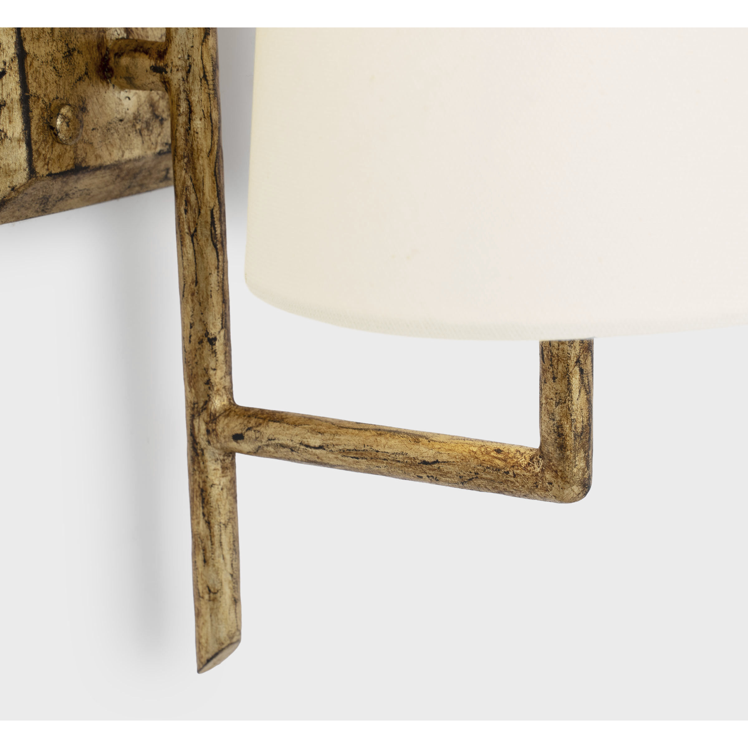 Chapman & Myers Ashton LED 6 inch Gilded Iron Single Sculpted Sconce Wall Light, Large