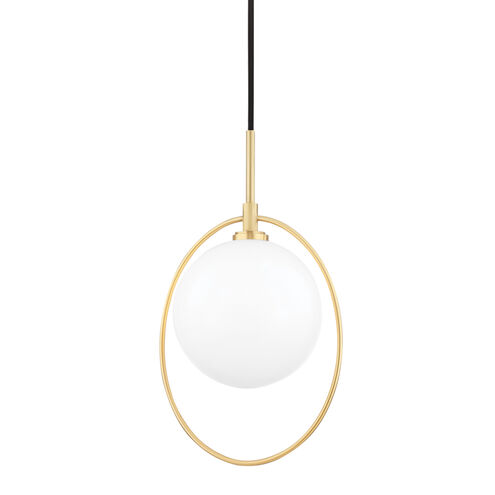Babette LED 8 inch Aged Brass Pendant Ceiling Light