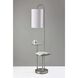 Leonard 66 inch 100.00 watt Brushed Steel Shelf Floor Lamp Portable Light 