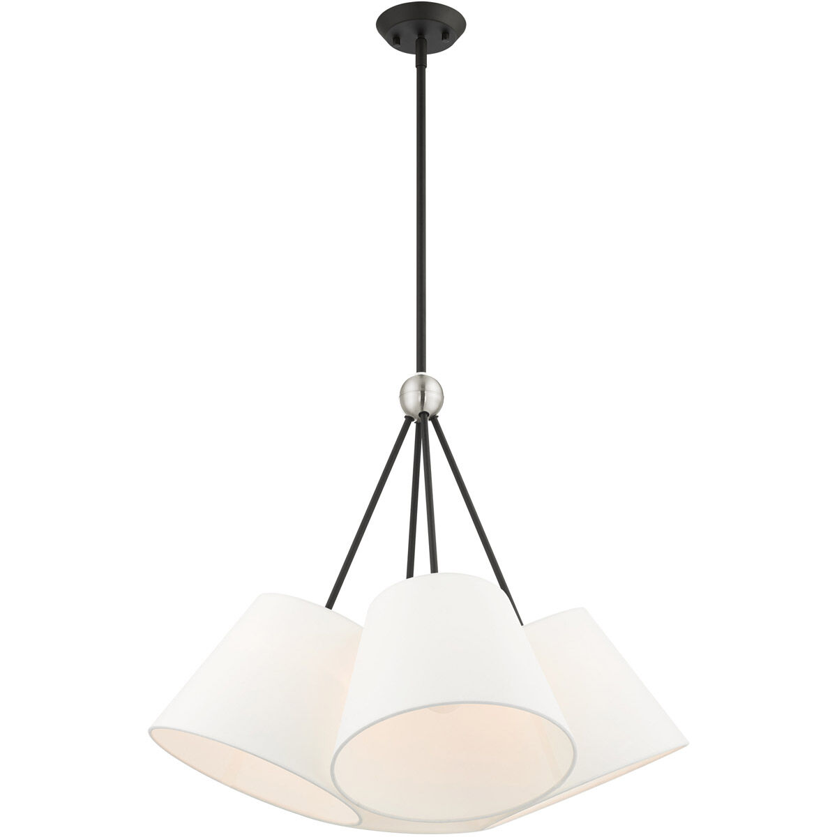 Prato 4 Light 25 inch Black Chandelier Ceiling Light