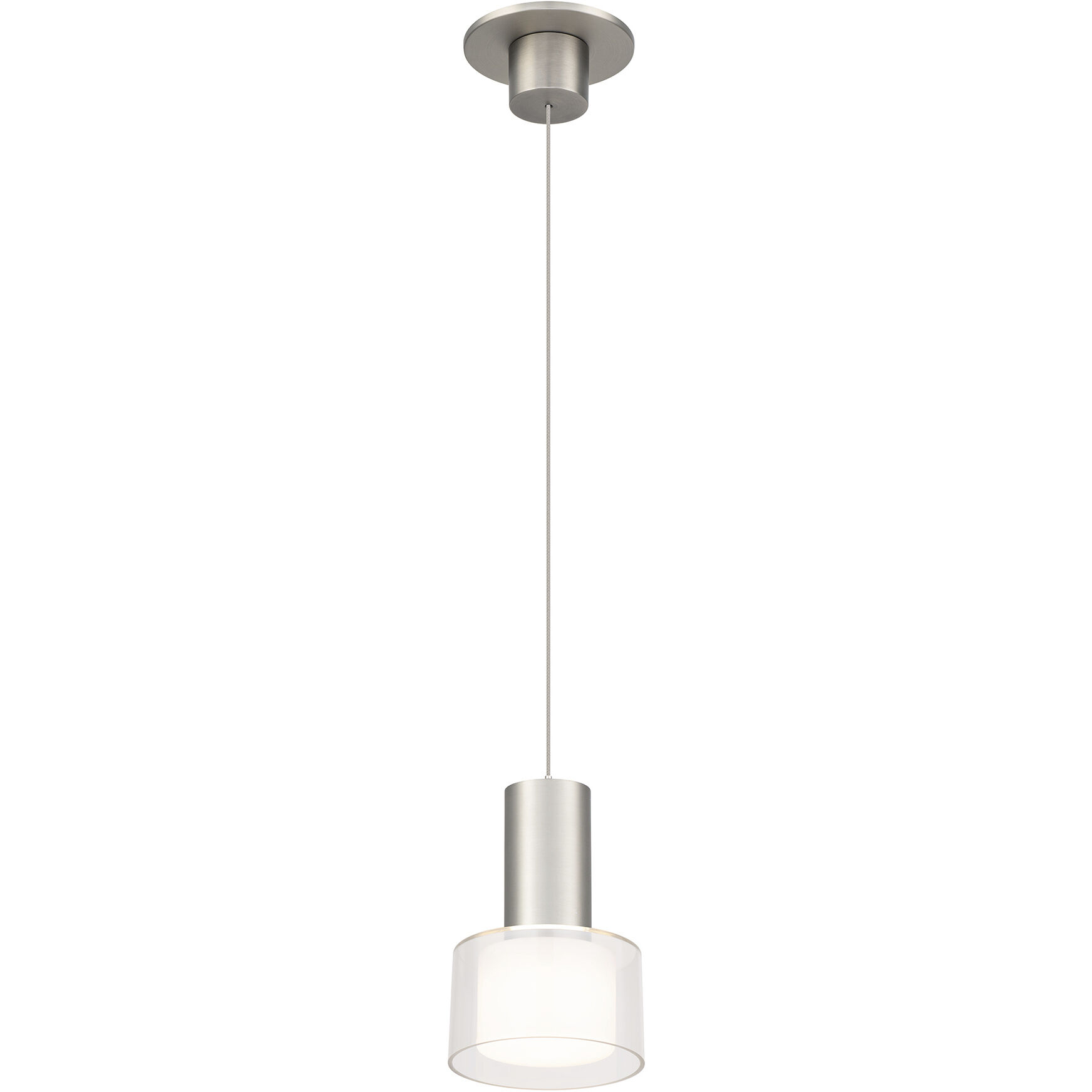 Twist-N-Lite LED 5 inch Brushed Nickel Mini-Pendant Ceiling Light, WAC Limited