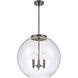 Ballston Athens LED 17.75 inch Matte Black Statement Pendant Ceiling Light in Clear
