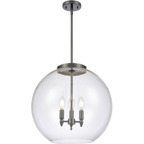 Ballston Athens LED 17.75 inch Matte Black Statement Pendant Ceiling Light in Clear