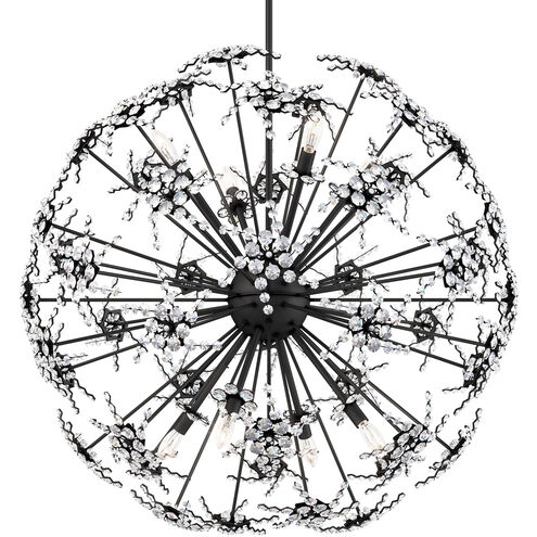 Esteracae 8 Light Black Pendant Ceiling Light in Radiance
