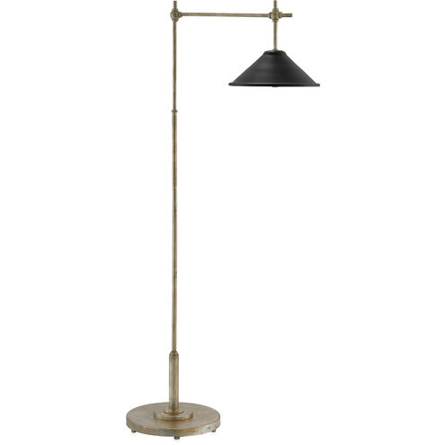 Dao 54 inch 40 watt Silver Granello/Satin Black Floor Lamp Portable Light
