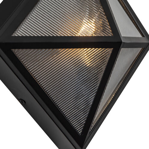 Cairo 1 Light 11 inch Black Exterior Wall Sconce in Textured Black