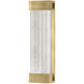 Crystal Bakehouse Wall Sconce Wall Light in Gold Leaf, Crystal Shard Studio Glass, Indoor Only