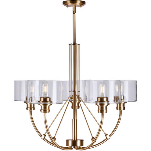 Zane 5 Light 28 inch Soft Gold Chandelier Ceiling Light